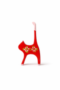 Hand-painted wooden cat